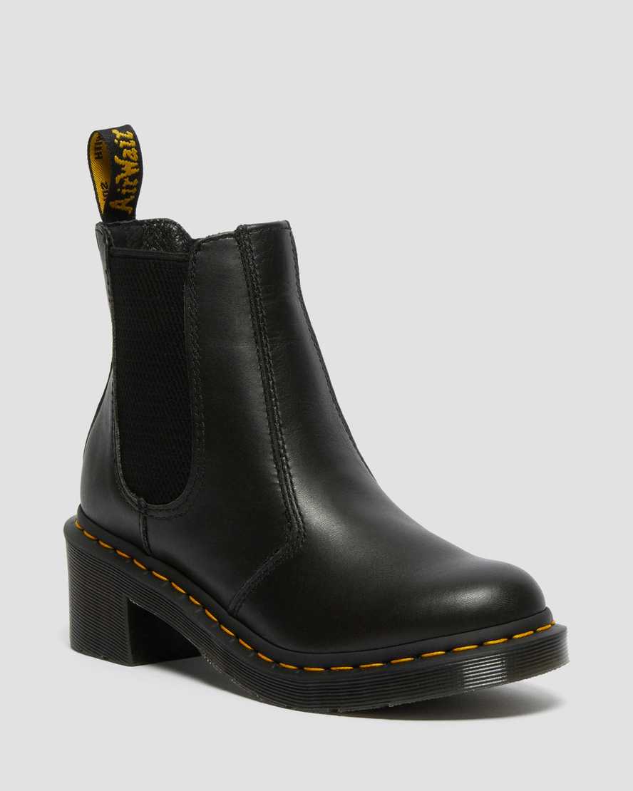 Dr. Martens Cadence Nahka Heeled Naisten Chelsea Nilkkurit - Mustat Nilkkurit [146-ADHJGZ]